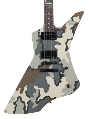 ESP LTD James Hetfield Snakebyte Electric Guitar with Case Camo Body View